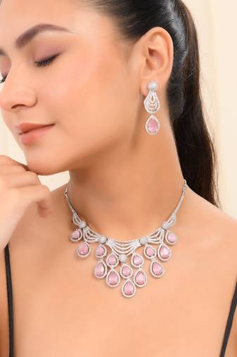 American diamond jewellery set for women