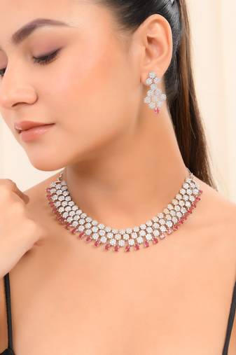 American diamond jewellery set for women