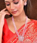 Tranding american diamond jewellery set with artificial beads