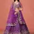 purple ceremonial georgette lehenga set choli with dupatta with dupatta
