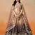 brown georgette sequins lehenga set choli with dupatta with dupatta
