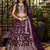 wine silk thread embroidery party lehenga set choli with dupatta