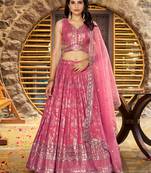 peach zari silk ceremonial lehenga set choli with dupatta with dupatta