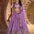 catching lavender silk floral zari lehenga set choli with dupatta