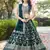 green ceremonial zari embroidery lehenga set choli with dupatta with dupatta
