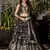 black zari embroidery jacquard lehenga set choli with dupatta with dupatta