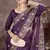 Purple Color Embroidered Silk Blend Designer Saree