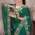 Emerald Green Color Embroidered Silk Blend Designer Saree