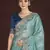 Light Green Color Silk Blend Floral Embroidered Work Saree