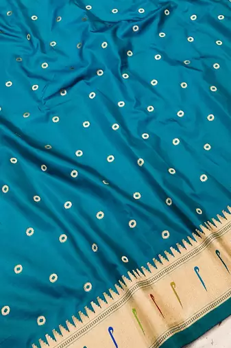 Blue Color Soft Paithani Silk Saree