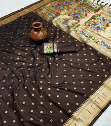 Brown Color Soft Paithani Silk Saree
