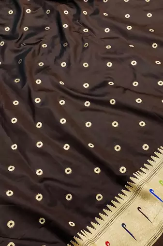 Brown Color Soft Paithani Silk Saree