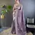 Lavender Color Silk Blend Sequence & Malti Thread Embroidery Work  Saree