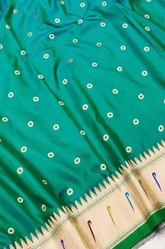 Green Color Soft Paithani Silk Saree