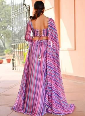 Digital Print Georgette Lehenga Choli With Dupatta 4