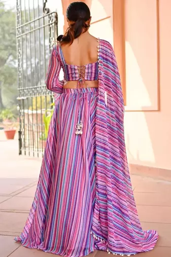Digital Print Georgette Lehenga Choli With Dupatta