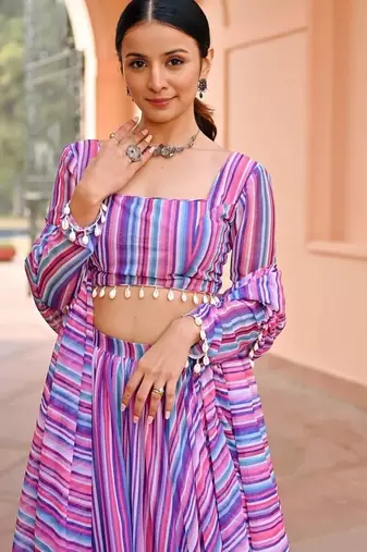 Digital Print Georgette Lehenga Choli With Dupatta