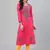Hand embroidered carrot pink cotton lucknowi chikankari straight  kurta