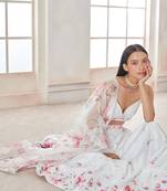 Digital Print Satin Semi Stitched Lehenga Choli With  Dupatta