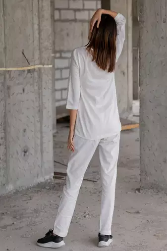 White colour with emboidery with khadi cotton stitch for women