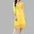 Hand embroidered yellow cotton lucknowi chikankari straight kurta
