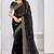 Black Two Tone Silk Zari Embroidered Work Saree With Blouse