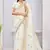 White Two Tone Silk Zari embroidered Saree With Blouse