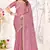 Pink Sequin Resham Stone Embroidered Two Tone Silk Saree With Blouse