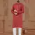 Red Star Silk Plain Kurta Pajama For Mens