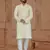 Cream Star Silk Plain Kurta Pajama For Mens