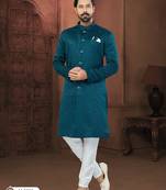 Dark Blue Soft Jackard Havy Classic With Fancy Button For Mens