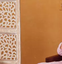 Hand embroidered lilac cotton lucknowi chikankari anarkali a-line kurta