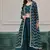 Chinon embroidered zari teal readymade salwar kameez