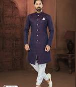 Navy Blue Soft Jackard Havy Classic Fancy Button For Mens