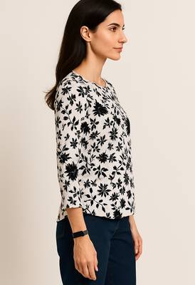 women's cotton printed straight kurta top 2