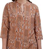 women's cotton printed straight kurta top