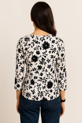 women's cotton printed straight kurta top 5