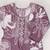 Purple printed kurta pant embroidery neck work kurta set