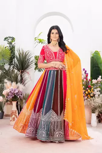 Multi Color Wedding Lehenga Choli