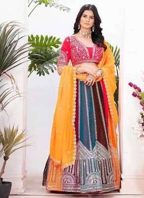 Multi Color Wedding Lehenga Choli 3