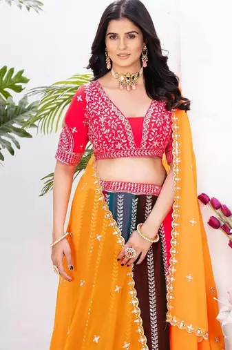 Multi Color Wedding Lehenga Choli