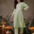 Hand embroidered liril geen cotton lucknowi chikankari co-ord set