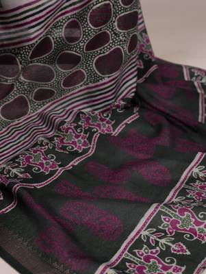 Grace Chanderi Printed Saree with Majestic Temple Border 4