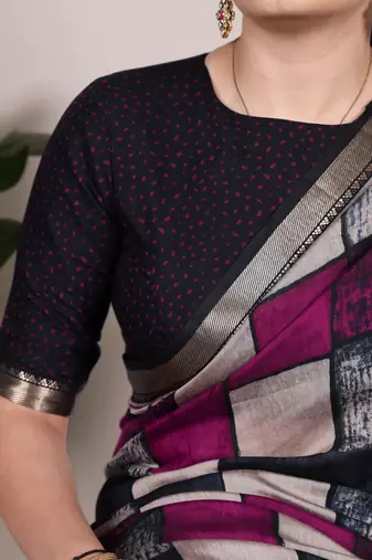 Grace Chanderi Printed Saree with Majestic Temple Border