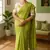 Perrot khadi cotton plain saree with stiched blouse