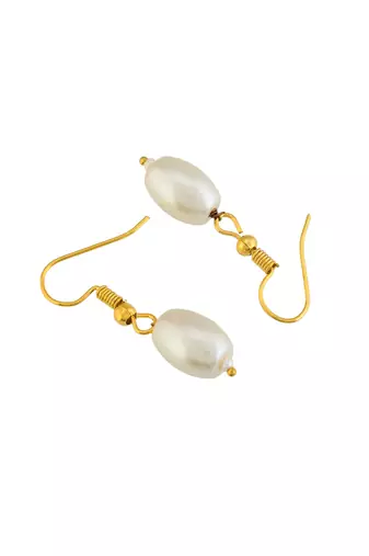 Pearl beaded necklace & earring set for women