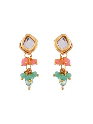 Long layered multi beaded kundan with pearl jewellery set 5