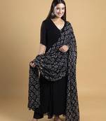 Black  georgette  plain kurta set
