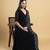 Black  georgette  plain kurta set
