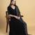 Black  georgette  plain kurta set